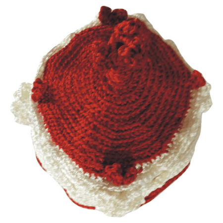 Red/White Chieftaincy Crochet Cap
