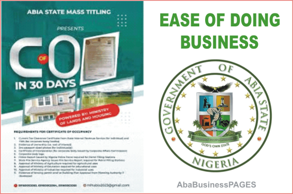 Ease of Doing Business - Abia State Takes a Giant Step Forward